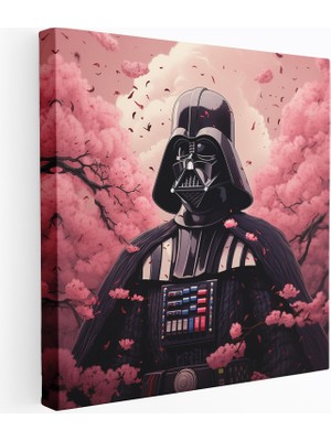 Popcas Star Wars Darth Vader Sakura Kanvas Tablo - Star Wars Kiraz Çiçekleri Kanvas Kanvas Duvar Sanatı