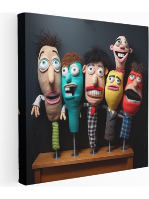 Popcas Palyaço Temalı Duvar Sanatı - Şık Ev Dekorasyonu Için Dekoratif Tablo