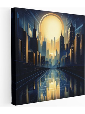 Popcas Aydınlık Şehir Manzarası Kanvas Tablo