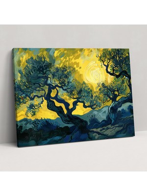 Popcas Zeytin Ağaçları Vincent Van Gogh Duvar Dekorasyonu - Vincent Van Gogh Zeytin Ağaçları Kanvas Ev Dekorasyonu