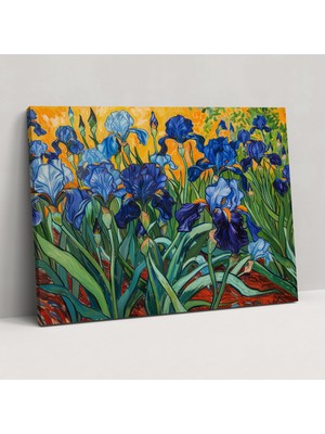 Popcas Vincent Van Gogh Irisler Kanvas Tablo - Ev Dekorasyonu Duvar Dekorasyonu
