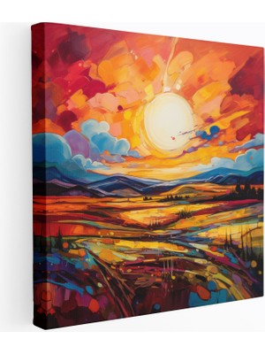 Popcas Dünyanın En Güzel Manzaraları - Canlı Günbatımı Kanvas Tablo - Dünyanın En Güzel Manzaraları Kanvas Duvar Sanatı Duvar Sanatı Canlı Günbatımı