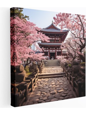 Popcas Zen Tapınağı Duvar Sanatı - Japon Zen Tapınağı Temalı Kanvas Tablo