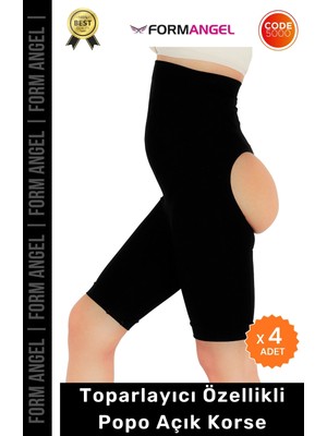 Carlburn #korse Iz Göstermeyen Kaymaz Dikişsiz Vücut Şekillendiren Kalça Toparlayıcı Popo Açık Korse - 4 Adet
