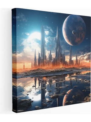 Popcas Gezegen Dışı Metropolis Kanvas Tablo