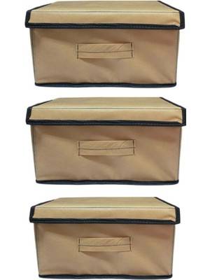 Bej Çok Amaçlı Kapaklı Kutu ile Eşyalarınızı Şık ve Düzenli Tutun