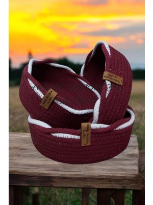 3'lü Hasır Sepet Takımı, Organizer ve Dekorasyon Seti, Farklı Boyutlar