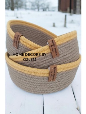 Şık 3'lü Hasır Sepet Takımı, Mutfak ve Banyo Organizer Seti