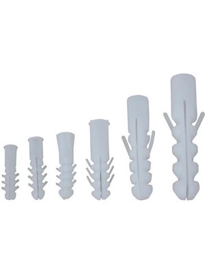 SHC4200 Mey Ithalat® Plastik Dubel Beyaz 12 mm ( 50 Adet )