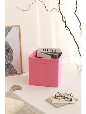 Şık Pembe Dolap Içi Çamaşır Düzenleyici Katlanabilir Saklama Kutusu