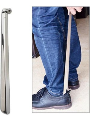 40 cm Krom Çelik Kerata Ayakkabı Çekici, Dayanıklı ve Şık Tasarım