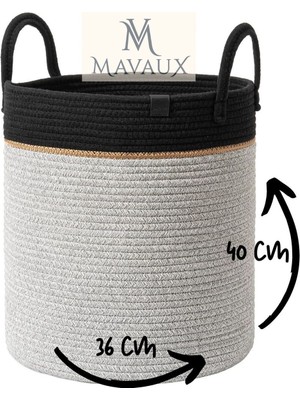 Çok Amaçlı Büyük Boy Jüt ve Hasır Dokuma Sepet, Yan Saplı, 40CM-36CM