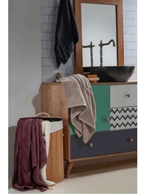 Bambu Çamaşır Sepeti 48 Litre Kapaklı Dekoratif Banyo Düzenleyici