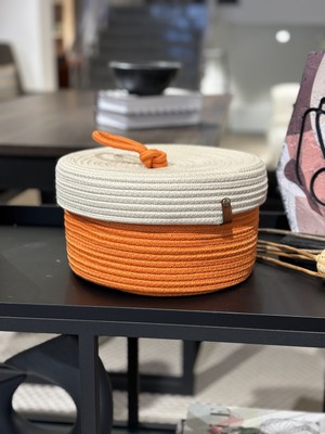 Doğal Jüt Sepet, Kapaklı, Şık ve Kullanışlı, Ev ve Ofis Dekorasyonu