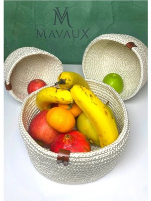 El Dokuma Jüt Hasır Çok Amaçlı Sepet Takımı, Banyo ve Mutfak Organizerleri