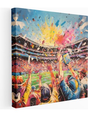 Popcas Pop Art Futbol Stadyumu Kanvas Tablo