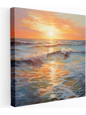 Popcas Izlenimci Deniz Manzaralı Kanvas Tablo - Güneşin Doğuşu