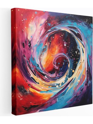 Popcas Manevi Duvar Sanatı: Kozmik Bağlantılar - Manevi Duvar Dekorasyonu Dönen Renkler Pozitif Enerji