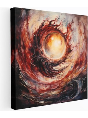 Popcas Yüzüklerin Efendisi Tablo Sanatı - Alevli Girdapta Sauron'un Gözü - Yüzüklerin Efendisi Soyut Sanat Kanvas Tablo Sanatı