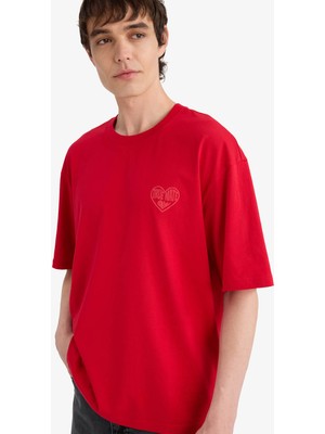 Defacto 26Y801003451 Kırmızı Erkek T-Shirt F8085AX/RD62