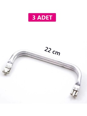Royaleks Gizli Metal Çanta Bursu - 3 Adet - 22 cm - Metal Çanta Aparatı Çanta Aksesuarı
