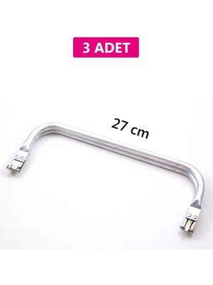 Royaleks Gizli Metal Çanta Bursu - 3 Adet - 27 cm - Metal Çanta Aparatı Çanta Aksesuarı