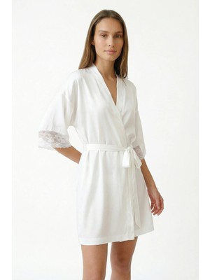 Penti Kırık Beyaz Bridal Charming Sabahlik