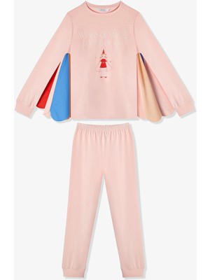 Penti Açık Pembe Kız Çocuk Magician Girl Uzun Kollu Pamuklu Pijama Takımı