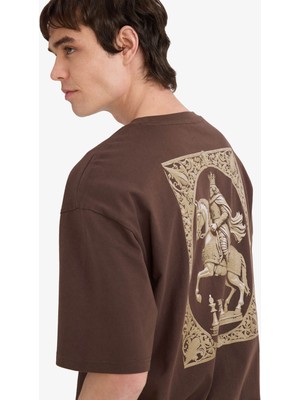 Defacto 26Y801002641 Açık Kahverengi Erkek T-Shirt F8025AX/BN151