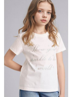 Defacto 26Y801002805 Kırık Beyaz Kız Çocuk T-Shirt G1764A8/WT32