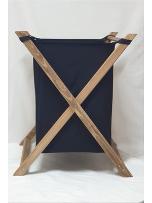 Katlanabilir Ahşap Çok Amaçlı Dekoratif Çamaşır Sepeti