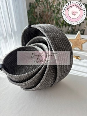 Parlak Gümüş Gri Tress Düzenleyici 4'lü Set, Hediye Seçeneği