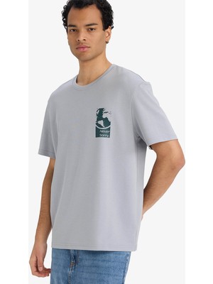 Defacto 26Y801002563 Gri Erkek T-Shirt F8122AX/GR130