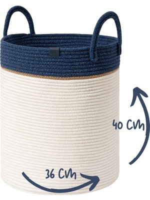 Çok Amaçlı 40CM-36CM Jüt ve Hasır Dokuma Sepet, Yan Saplı, Düzenleyici