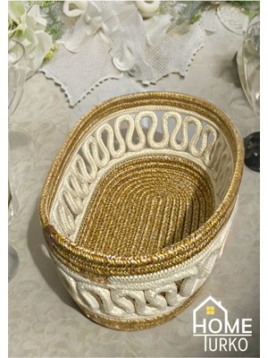 Renkli Jüt Desenli Çocuk Odası Sepeti, Dolap Içi Saklama ve Ekmeklik