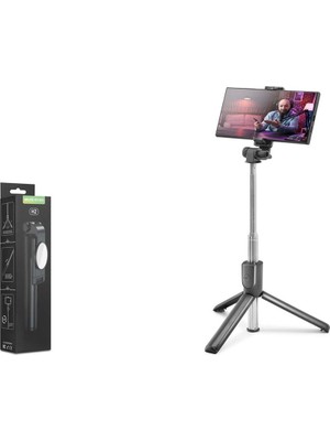 MK Beykoz Nodar ND1041 Tripod Selfie Çubuğu - Bluetooth 5.0 Uzaktan Kumandalı 100CM Siyah
