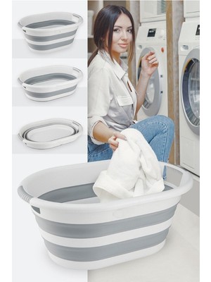 Katlanabilir Akordion Çamaşır Sepeti 25 Litre, Pratik ve Şık Tasarım