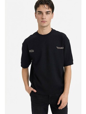 Defacto 26Y801002271 Siyah Erkek T-Shirt F8148AX/BK81