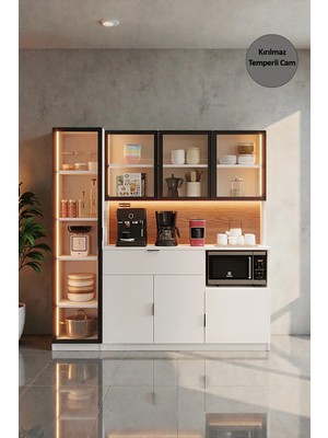 AVM Park Vals Kahve_köşesi Tek Kapaklı Fırınlı Şeffaf Airfry Kiler Dolabı Kt1 Çok Amaçlı