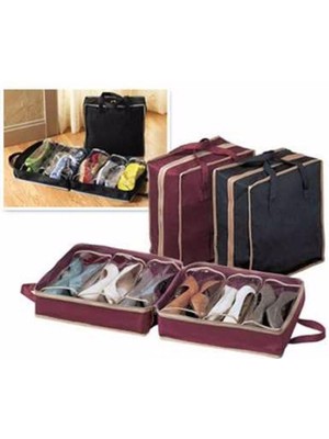 Pratik 6 Bölmeli Fermuarlı Ayakkabı Saklama Kutusu