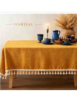 Ayzen Home Püskül Detaylı Su Itme Özelliğine Sahip Duck Kumastan Masa Örtüsü 6 Adet Değişik Ölçü Vardır (Kişiye Özel Ölçü Alınır Hazırlanır)