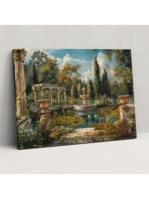 Popcas Rokoko Tarzı Dekoratif Tablo / Duvar Sanatı / Kanvas Duvar Tablosu