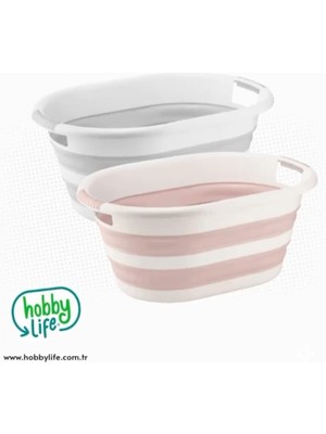 Pratik ve Şık Katlanabilir Çamaşır Sepeti 25 Lt, Ekstra Depolama Kolaylığı