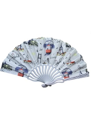 Alfa Life Marketing Plastik Kumaş Yelpaze 12'li