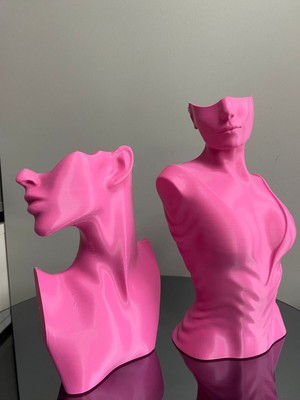 Pembe Renk Dekoratif Takı Mankeni 2'li Set, Takı Teşhir ve Organizer