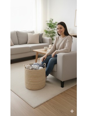 Düzenleyici Kulplu Çamaşır Sepeti 30X30, Pratik ve Şık Organizer