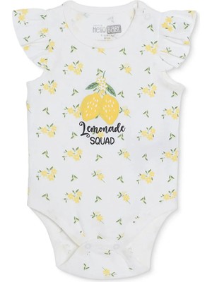 Hellobaby Kız Bebek Body Çıtçıtlı Bisiklet Yaka Atlet