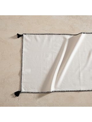 SHC4200 Oradea Püsküllü Runner Siyah 45X145