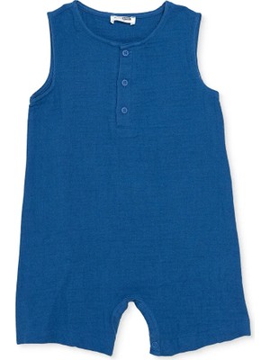 Hellobaby Erkek Bebek Kısa Tulum Çıtçıtlı Bisiklet Yaka Atlet Reçme