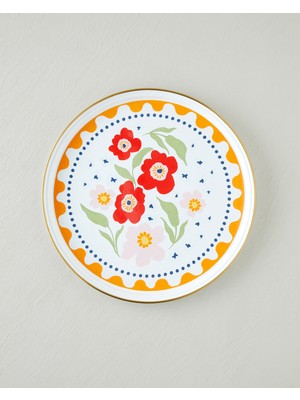 English Home Bright Bloom Emaye Tepsi 31 cm Renkli